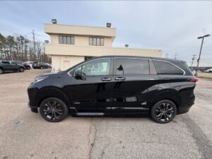 Black Toyota Sienna with Vantage Mobility Side Entry Automatic In Floor conversion