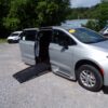 Silver Chrysler Pacifica with BraunAbility Side Entry Automatic Fold Out conversion