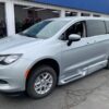 Silver Chrysler Voyager with BraunAbility Side Entry Automatic In Floor conversion