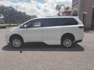 White Toyota Sienna with Vantage Mobility Side Entry Automatic In Floor conversion