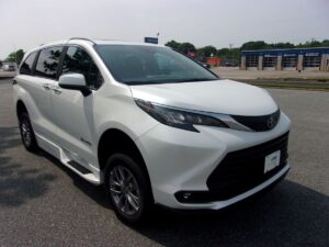 White Toyota Sienna with Vantage Mobility Side Entry Automatic In Floor conversion