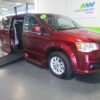 Red Dodge Grand Caravan with Vantage Mobility Side Entry Automatic In Floor conversion