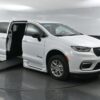 White Chrysler Pacifica with BraunAbility Side Entry Automatic In Floor conversion