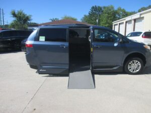 Blue Toyota Sienna with Vantage Mobility Side Entry Automatic In Floor conversion