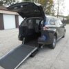 Blue Toyota Sienna with Driverge Rear Entry Manual Fold Out conversion
