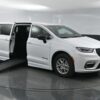 White Chrysler Pacifica with BraunAbility Side Entry Automatic Fold Out conversion