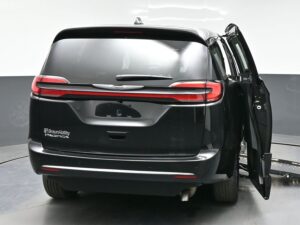 Black Chrysler Pacifica with BraunAbility Side Entry Automatic Fold Out conversion