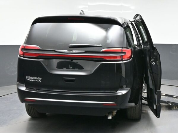 Black Chrysler Pacifica with BraunAbility Side Entry Automatic Fold Out conversion