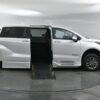 White Toyota Sienna with BraunAbility Side Entry Automatic Fold Out conversion