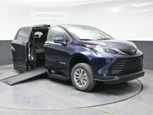 Blue Toyota Sienna with BraunAbility Side Entry Automatic In Floor conversion