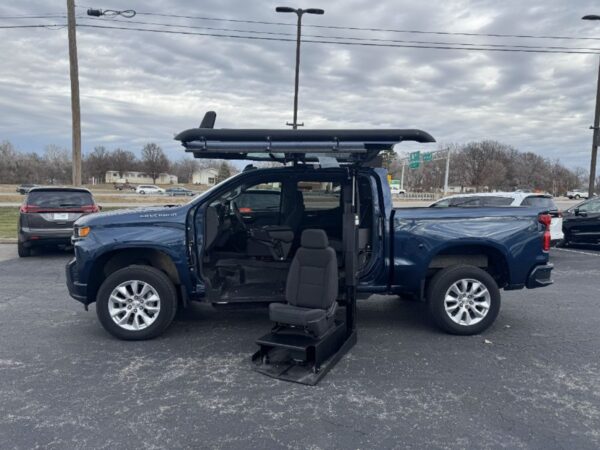 Blue Chevrolet Silverado 1500 with ATC Side Entry Automatic In Floor conversion