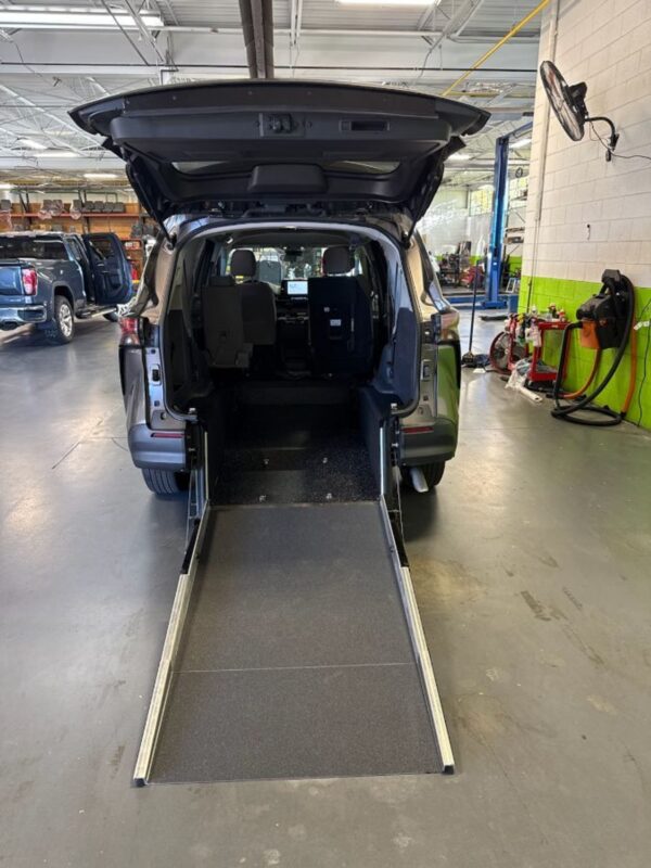 Grey Toyota Sienna with Driverge Rear Entry Manual Fold Out conversion