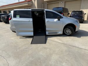 Silver Chrysler Pacifica with Vantage Mobility Side Entry Automatic In Floor conversion