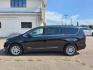 Black Chrysler Pacifica with Driverge Side Entry Automatic Fold Out conversion