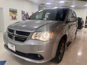 Black Dodge Grand Caravan with Vantage Mobility Side Entry Automatic In Floor conversion