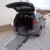 Grey Chrysler Pacifica with Driverge Rear Entry Manual Fold Out conversion