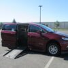 Red Chrysler Pacifica with BraunAbility Side Entry Automatic Fold Out conversion