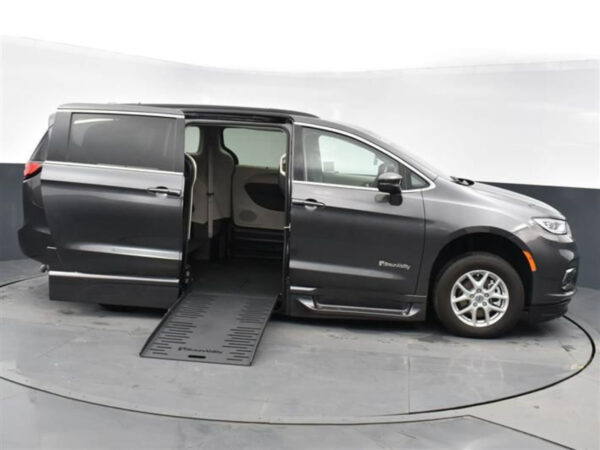 Grey Chrysler Pacifica with BraunAbility Side Entry Automatic Fold Out conversion