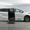 White Toyota Sienna with BraunAbility Side Entry Automatic Fold Out conversion