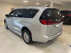 Black Chrysler Pacifica with FR Conversions Rear Entry Manual Fold Out conversion