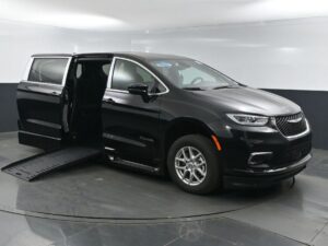 Black Chrysler Pacifica with BraunAbility Side Entry Automatic Fold Out conversion