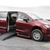 Red Chrysler Voyager with BraunAbility Side Entry Automatic Fold Out conversion