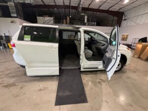White Toyota Sienna with Vantage Mobility Side Entry Automatic In Floor conversion