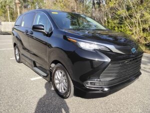 Black Toyota Sienna with Vantage Mobility Side Entry Automatic In Floor conversion