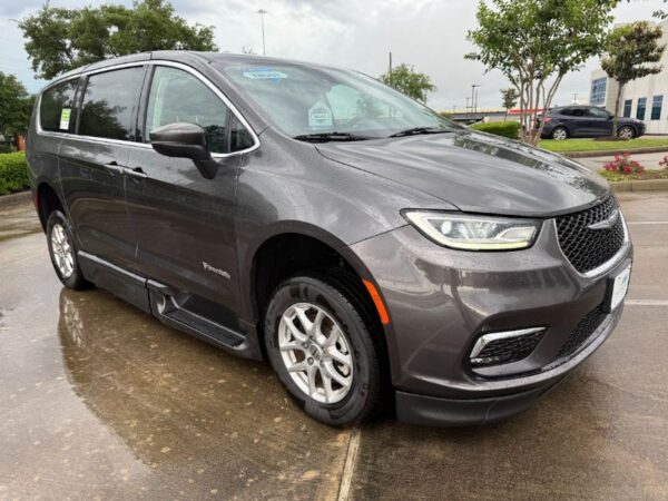 Grey Chrysler Pacifica with BraunAbility Side Entry Automatic Fold Out conversion