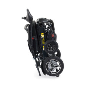 GP301 folding travel wheelchair folded upright