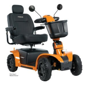 Pride Mobility Pursuit 2 in orange