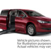 Red Chrysler Voyager with BraunAbility Side Entry Automatic Fold Out conversion